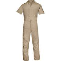 Short Sleeved Coveralls, Men's, Tan, Size Small Solutions industrielles ALPHA