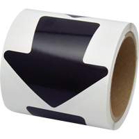 Coloured Floor Marking Decals, Arrow, 4" L x 4" W, Black, Vinyl Solutions industrielles ALPHA