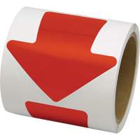 Coloured Floor Marking Decals, Arrow, 4" L x 4" W, Red, Vinyl Solutions industrielles ALPHA