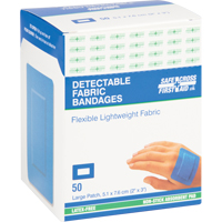 Bandages, Rectangular/Square, 3", Fabric Metal Detectable, Sterile Solutions industrielles ALPHA