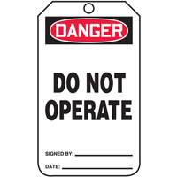 Safety Tags, Cardstock, 3-1/4" W x 5-3/4" H, English Solutions industrielles ALPHA
