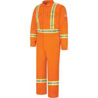 Combinaisons r&eacute;sistantes au feu avec bandes r&eacute;fl&eacute;chissantes, Taille 38, Orange, 12,2 cal/cm² Solutions industrielles ALPHA