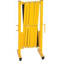 Barri&egrave;re extensible, 37" h x 11' lo, Noir/Jaune Solutions industrielles ALPHA