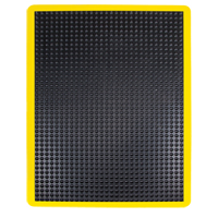 Tapis antifatigue en d&ocirc;me, &agrave; bulles, 2' x 3' x 1/2", Noir, Caoutchouc Solutions industrielles ALPHA