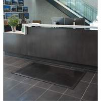 Low-Profile Matting, Rubber, Scraper Type, Solid Pattern, 3' x 5', Black Solutions industrielles ALPHA