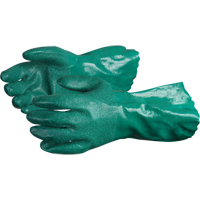 Chemstop Gloves with Crushed Ceramic-Powder Grip Finish, Size Medium/8, 12" L, Nitrile, Cotton Jersey Inner Lining, 40-mil Solutions industrielles ALPHA