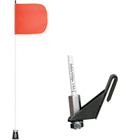 Tiges de s&eacute;curit&eacute; pour travaux l&eacute;gers Safety Whip, Fixation Fen&ecirc;tre, Hauteur 5', Orange Solutions industrielles ALPHA