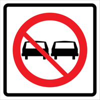 No Passing Roll-Up Traffic Sign, 29-1/2" x 29-1/2", Vinyl, Pictogram Solutions industrielles ALPHA