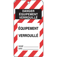 &eacute;tiquettes de verrouillage, Plastique, 3" la x 5-3/4" h, Français Solutions industrielles ALPHA