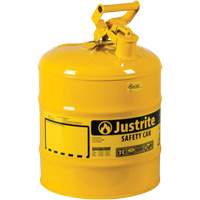 Safety Cans, Type I, Steel, 5 US gal., Yellow, FM Approved/UL/ULC Listed Solutions industrielles ALPHA