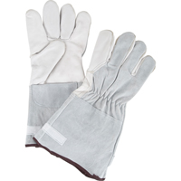 Gants de travail &agrave; ajustement d'usage standard, Grand, Paume en Cuir fleur de ch&egrave;vre Solutions industrielles ALPHA