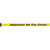 Cartouche de ruban pour assembler votre propre barri&egrave;re de contr&ocirc;le des foules, Attention ne pas entrer, 7', Ruban Jaune Solutions industrielles ALPHA