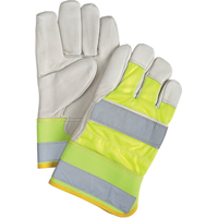 Gants d'ajusteur orange haute visibilit&eacute; &agrave; chaleur sup&eacute;rieure, Grand, Paume en Cuir fleur de vache, Doublure en Thinsulate Solutions industrielles ALPHA