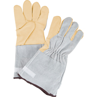 Standard-Duty Snug Wrist Work Gloves, Large, Grain Cowhide Palm Solutions industrielles ALPHA
