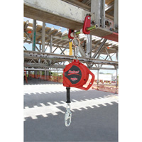 Cordage de s&eacute;curit&eacute; autor&eacute;tractable Rebel, 33', Acier galvanis&eacute;, Pivotant Solutions industrielles ALPHA