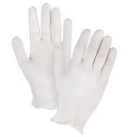 Gants d'inspection de poids moyen, Poly/coton, Poignet &agrave; ourlet, Dames Solutions industrielles ALPHA