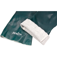 Gants verts &agrave; double enduit, 14" lo, PVC, Doublure en Jersey de coton, 70 mils Solutions industrielles ALPHA