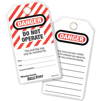 Lockout Tags, Plastic, 3-1/8" W x 6-1/2" H, English Solutions industrielles ALPHA