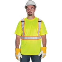 CSA Compliant T-Shirt, Polyester, Medium, High Visibility Lime-Yellow Solutions industrielles ALPHA