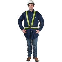 Standard-Duty Safety Harness, High Visibility Lime-Yellow, Silver Reflective Colour, Medium Solutions industrielles ALPHA