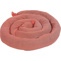 Remblais tubulaires absorbants, Mati&egrave;res dangereuses, Absorption 50 gal., 3" la x 8' lo, Pqt de 15 Solutions industrielles ALPHA