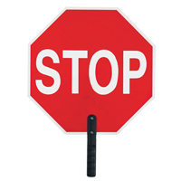 "Stop" Traffic Sign, 18" x 18", Plastic, English with Pictogram Solutions industrielles ALPHA
