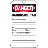 Safety Tags, Plastic, 3-1/4" W x 5-3/4" H, English Solutions industrielles ALPHA