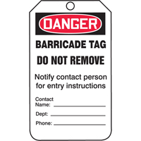Safety Tags, Plastic, 3-1/4" W x 5-3/4" H, English Solutions industrielles ALPHA