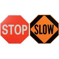 Double-Sided "Stop/Slow" Traffic Control Sign Solutions industrielles ALPHA