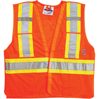 Traffic Safety Vest, High Visibility Orange, Medium/Small, Polyester Solutions industrielles ALPHA