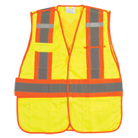 CSA Compliant High Visibility Surveyor Vest, High Visibility Lime-Yellow, Medium, Polyester Solutions industrielles ALPHA