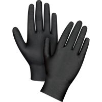 Gants d'examen de poids lourd &agrave; prise tactile, Petit, Nitrile, 8 mils, Sans poudre, Noir Solutions industrielles ALPHA