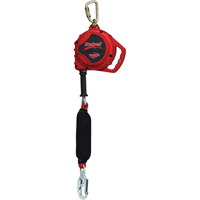 Cordage de s&eacute;curit&eacute; auto-r&eacute;tractable Rebel pour bas de pente, 20', Acier galvanis&eacute;, Pivotant Solutions industrielles ALPHA