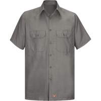 Chemise &agrave; manches courtes en tissu ind&eacute;chirable, Hommes, 3T-Grand, Gris Solutions industrielles ALPHA