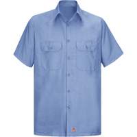 Chemise &agrave; manches courtes en tissu ind&eacute;chirable, Hommes, 3T-Grand, Bleu Solutions industrielles ALPHA