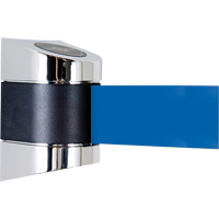 Unit&eacute;s murales Tensabarrier, Plastique, Fixation par vis, 15', Ruban Bleu Solutions industrielles ALPHA
