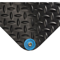 Electrically Conductive Mat No.786, 2' W x 3' L x 15/16" T, PVC, Diamond, Black Solutions industrielles ALPHA