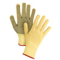 Gants tricot&eacute;s sans couture &agrave; pois, Taille Petit/7, Calibre 7, Rev&ecirc;tement PVC, Enveloppe en Kevlar, ASTM ANSI niveau A2/EN 388 niveau 3 Solutions industrielles ALPHA