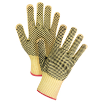 Gants tricot&eacute;s deux c&ocirc;t&eacute;s, sans couture, &agrave; pois, Taille Petit/7, Calibre 7, Rev&ecirc;tement PVC, Enveloppe en Kevlar, ASTM ANSI niveau A2/EN 388 niveau 3 Solutions industrielles ALPHA