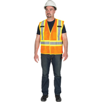 5-Point Tear-Away Premium Safety Vest , High Visibility Orange, Large/X-Large, Polyester Solutions industrielles ALPHA