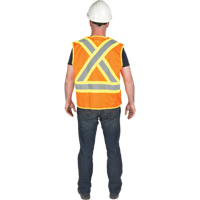 5-Point Tear-Away Premium Safety Vest , High Visibility Orange, Large/X-Large, Polyester Solutions industrielles ALPHA