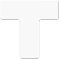 Marqueurs all&eacute;g&eacute;e/5S Armor Stripe, T, 6" lo x 6" la, Blanc, Plastique Solutions industrielles ALPHA