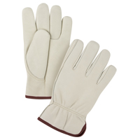 Gants de conducteur doubl&eacute;s pour l'hiver de premi&egrave;re qualit&eacute;, Grand, Paume en Cuir fleur de vache, Molleton Solutions industrielles ALPHA