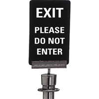Enseigne de contr&ocirc;le des foules  Exit: Please Do Not Enter , 11" x 7", Plastique, Anglais Solutions industrielles ALPHA