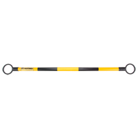 Telescopic Barricade Bar, 85" Extended Length, Black/Yellow Solutions industrielles ALPHA