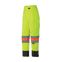 6039 Traffic Control Waterproof Safety Pant, Polyester, X-Small, High Visibility Lime-Yellow Solutions industrielles ALPHA