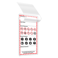 &eacute;tiquettes auto-plastifiantes pour le milieu de travail, Papier cartonn&eacute;, 3" la x 6" h, Anglais Solutions industrielles ALPHA