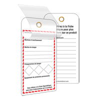 &eacute;tiquettes SGH auto-plastifiantes pour le milieu de travail, Papier cartonn&eacute;, 3" la x 6" h, Français Solutions industrielles ALPHA