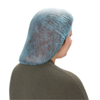 Bonnet bouffant pliss&eacute;, Polypropyl&egrave;ne, 21", Bleu Solutions industrielles ALPHA