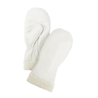 Mitaines d'hiver en cuir fleur de premi&egrave;re qualit&eacute; doubl&eacute;es de boa, Taille Grand, Mitaine Solutions industrielles ALPHA